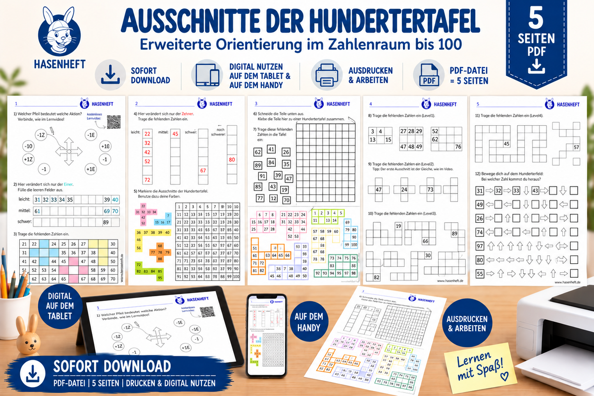 Ausschnitte der Hundertertafel